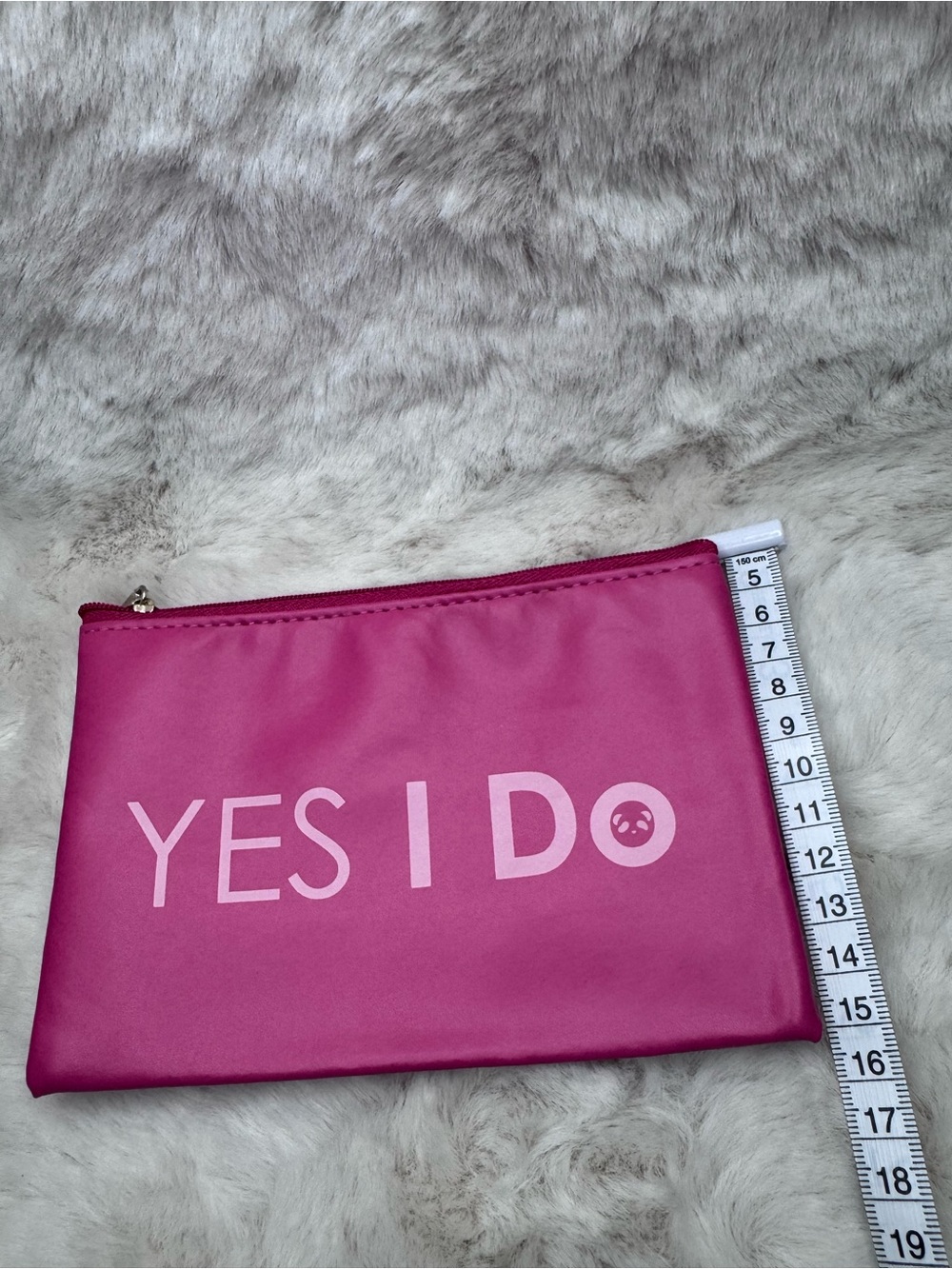 YES I DO Pink Zip Pouch - Women’s Cosmetic Bag ‼️No Box‼️